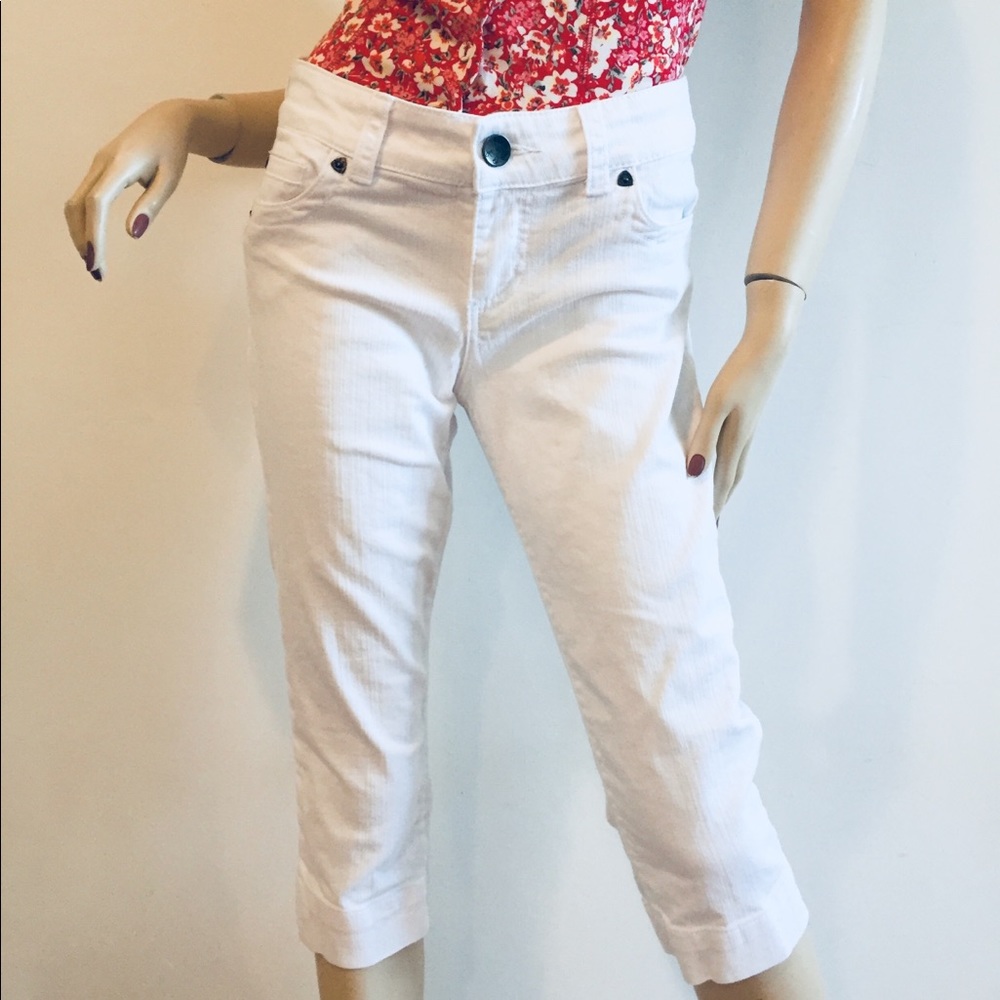 COPY - Kut from the Kloth cropped white jeans